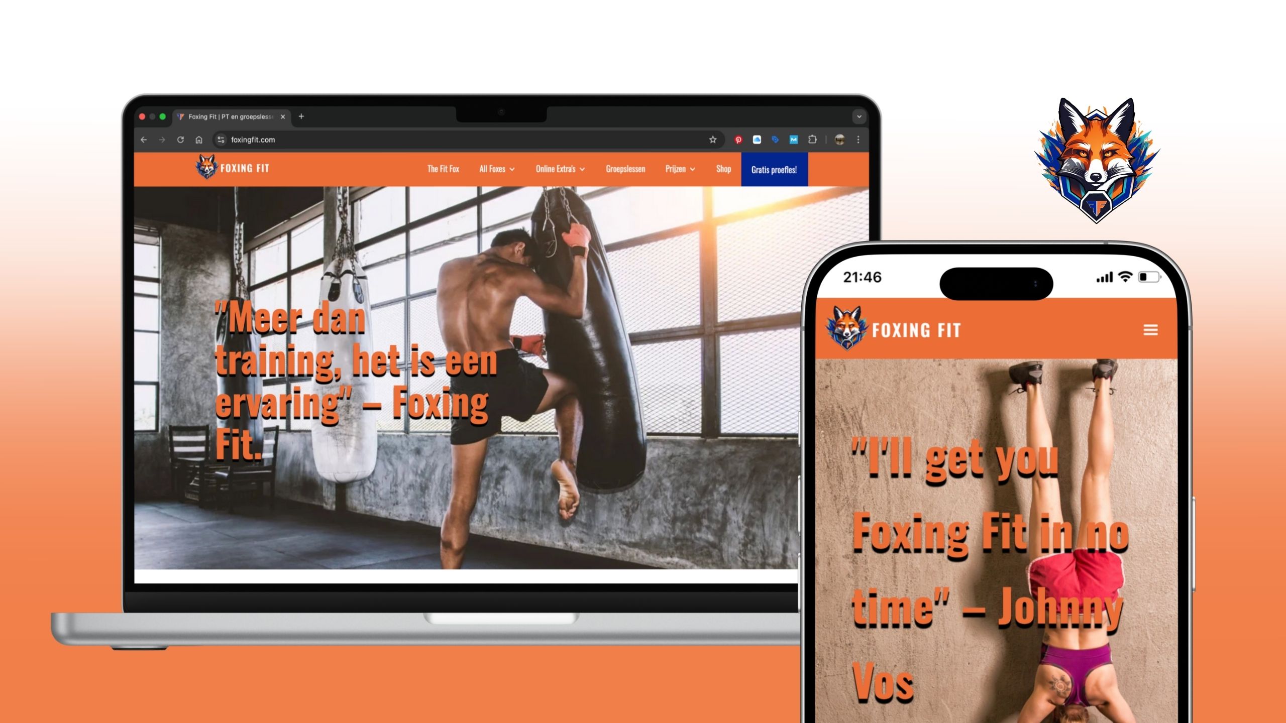 Klantcase Foxing Fit - Rebranding Webdesign Business Coach