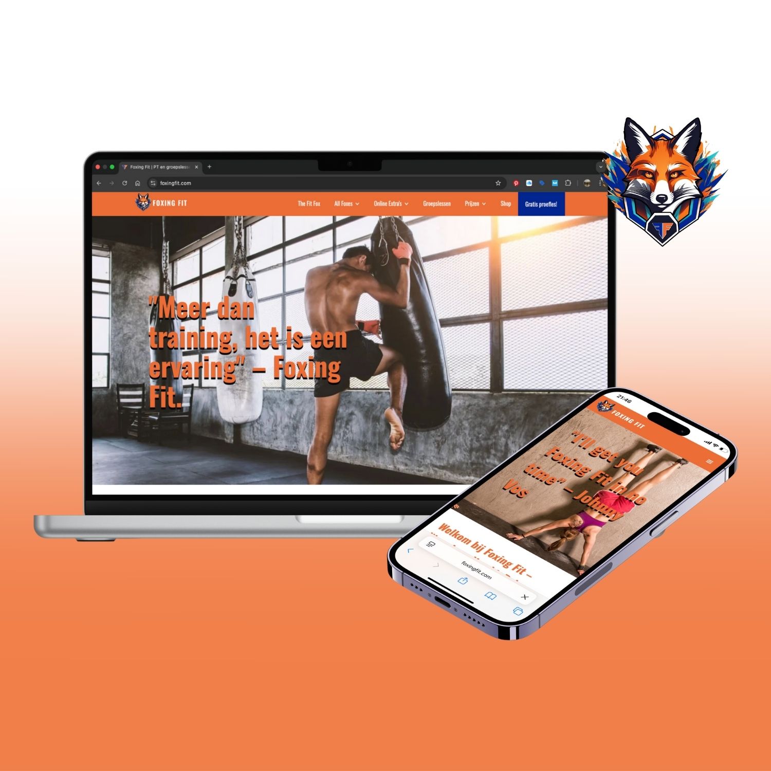 Klantcase Foxing Fit - Rebranding Webdesign Business Coach