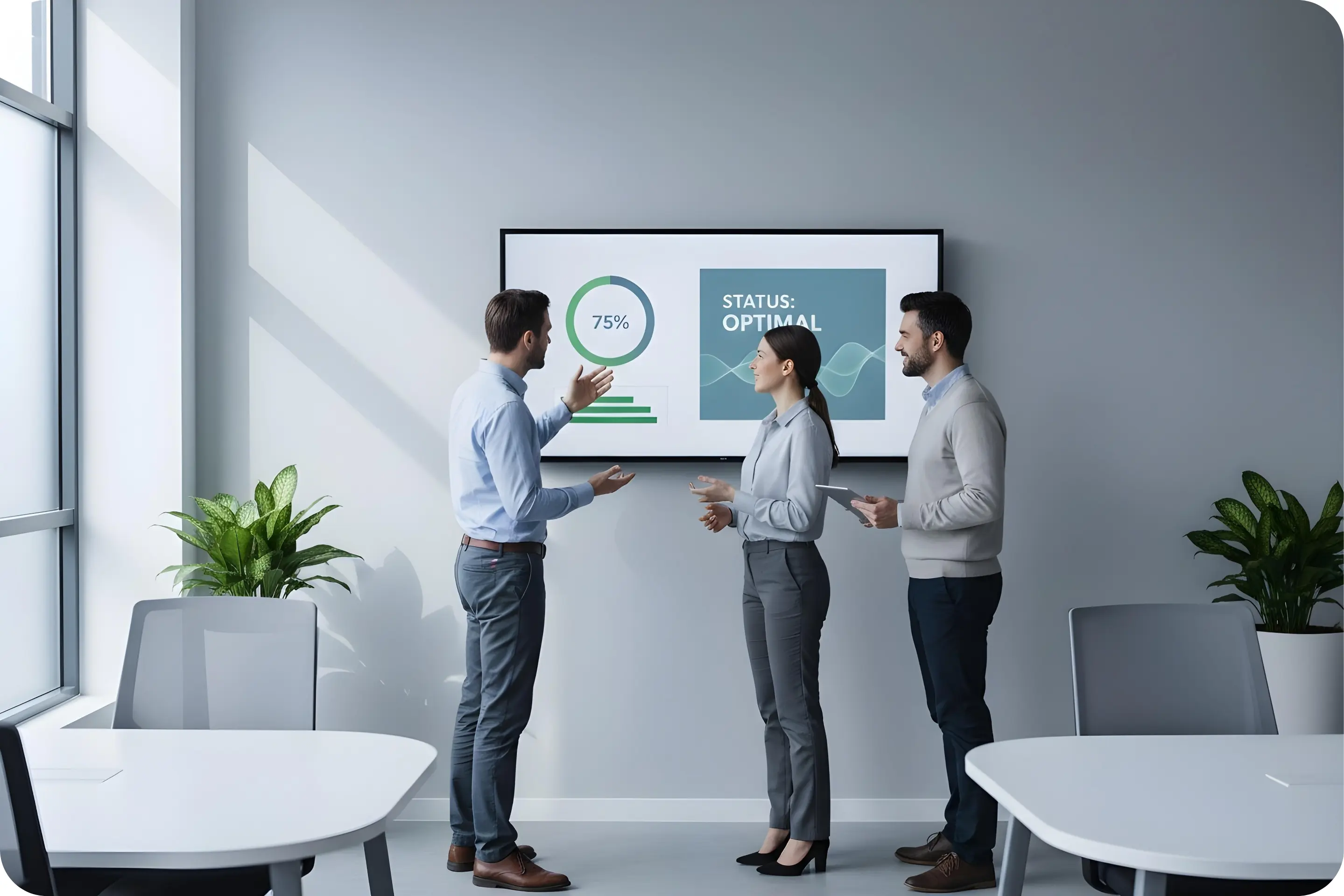 Laptop displaying Android Studio with code and a mobile app welcome screen saying 'Welcome to Pyro' in a dim room with blue and purple ambient lighting, a plant, and a mug nearby.