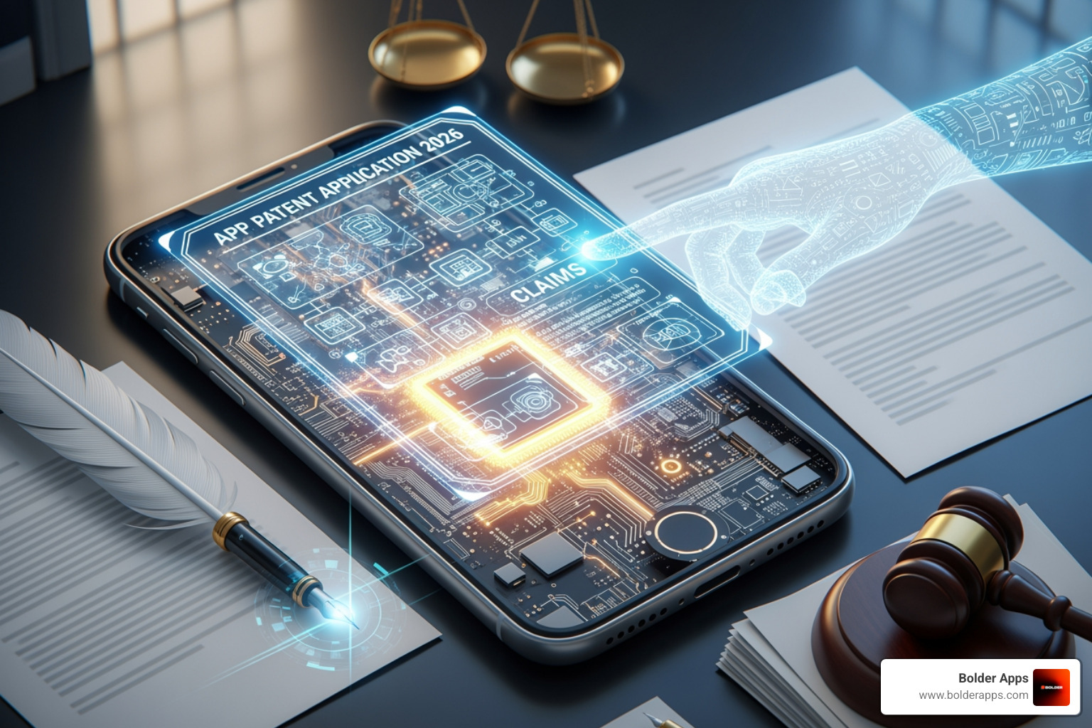 showing the distinction between patentable app processes and copyrightable code - How to Patent an App Idea in 2026?