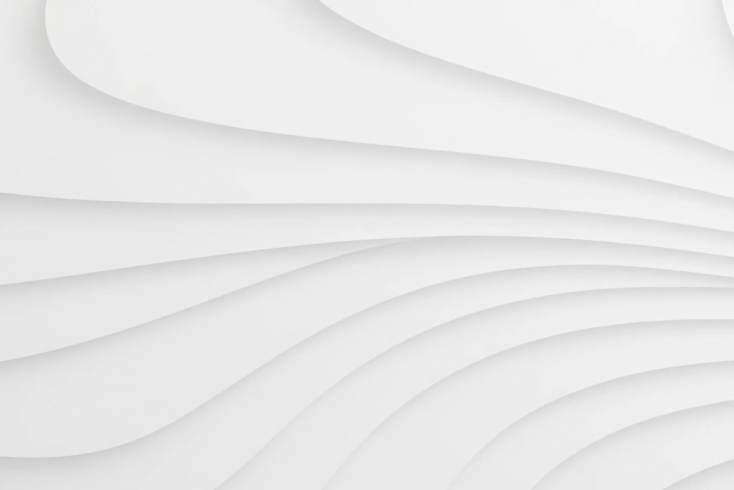 Abstract white and light gray curved lines creating a flowing, wave-like pattern.