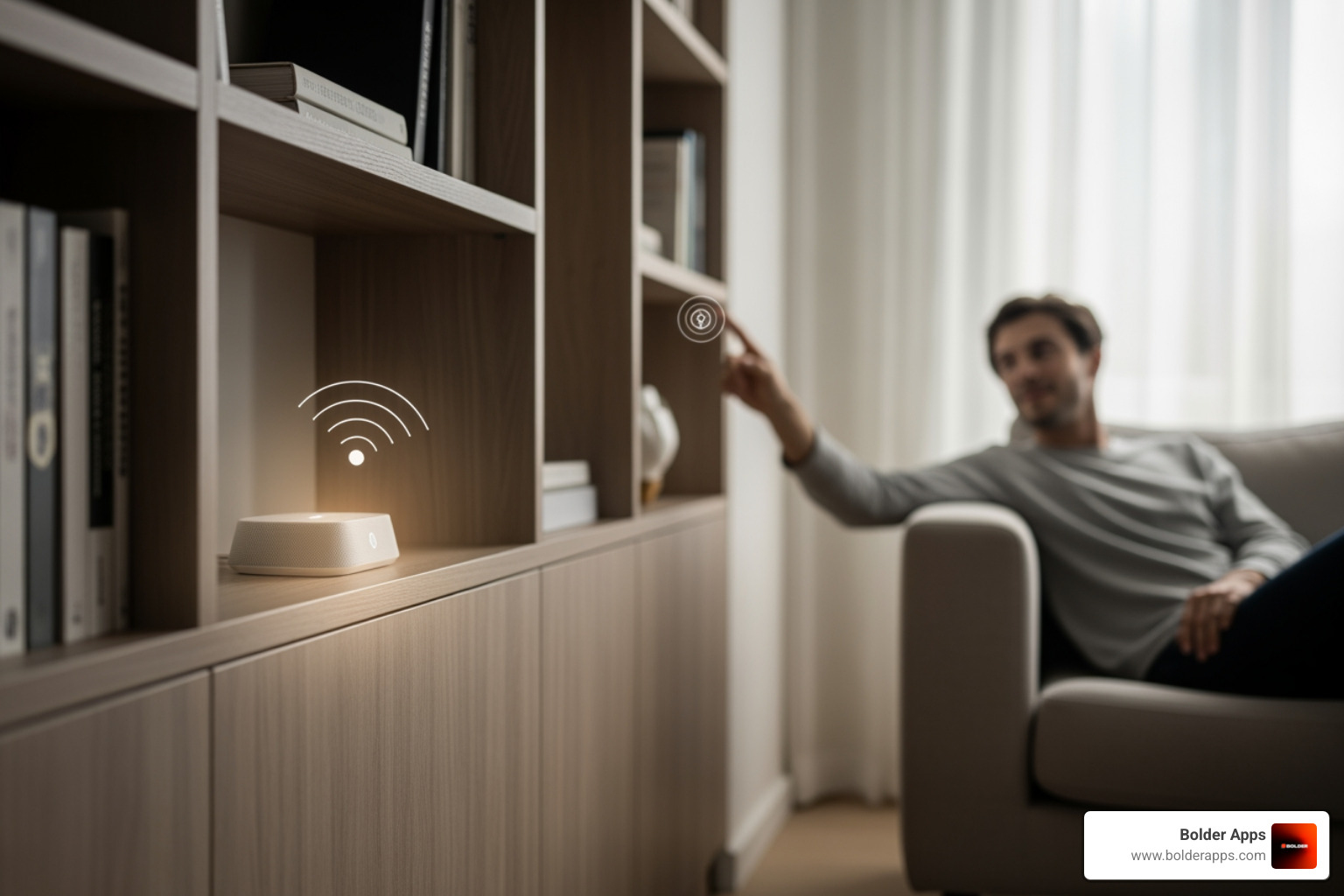 ambient computing device in a real-world setting - The Death of the Search Bar: Why Generative UI and Voice-Based UX are Dominating 2026 Apps