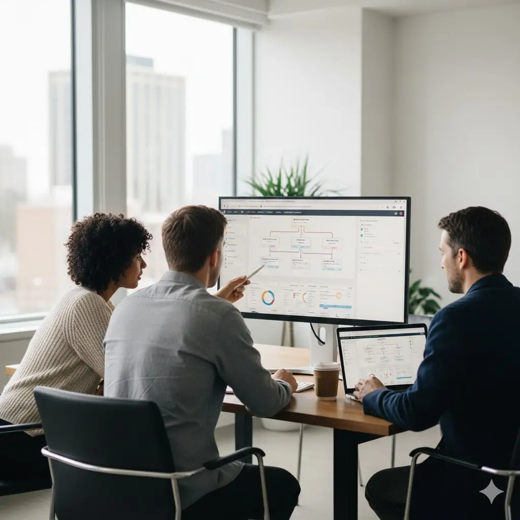 Abstract smooth, flowing black and gray waves resembling fabric or liquid.