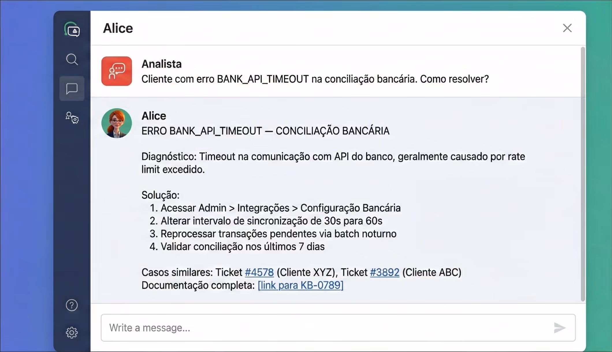 Chat com Alice