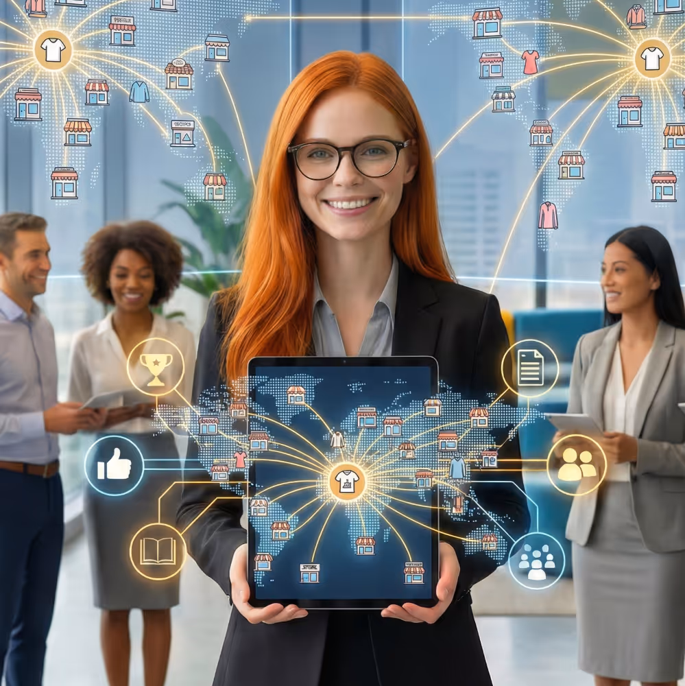 Centenas de lojas. Um só padrão. Todo mundo conectado.