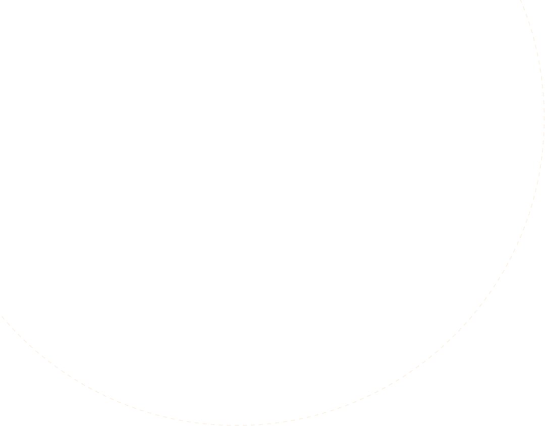Velká zelená kruhová oblast s bílou přerušovanou čárou tvořící část kruhu na okraji.