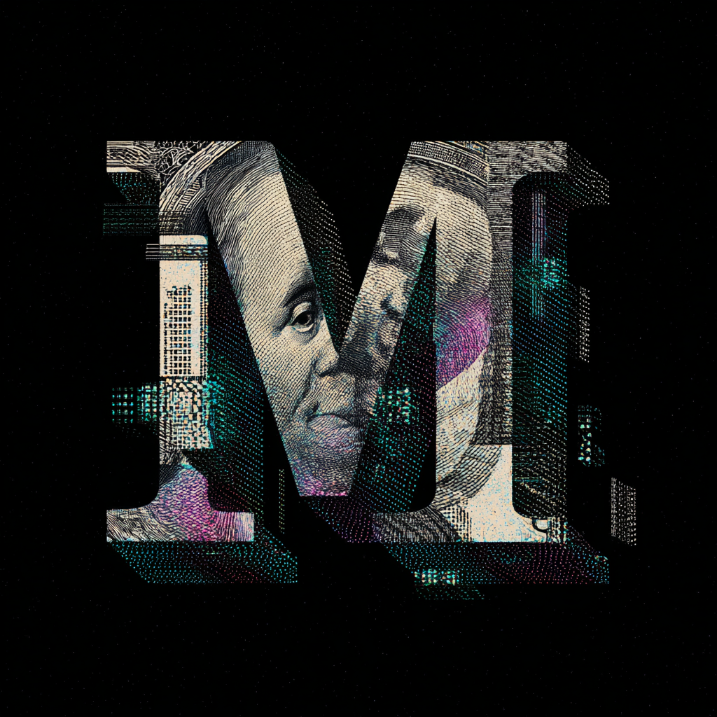 floating digital currency symbols