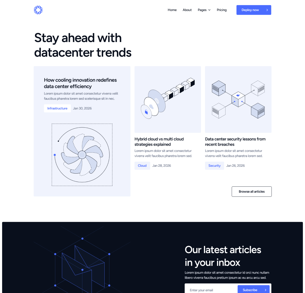 DatacenterAI - Blog V2 Page - Datacenter Webflow Template