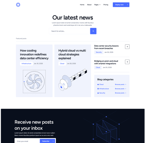 DatacenterAI - Blog V1 Page - Datacenter Webflow Template