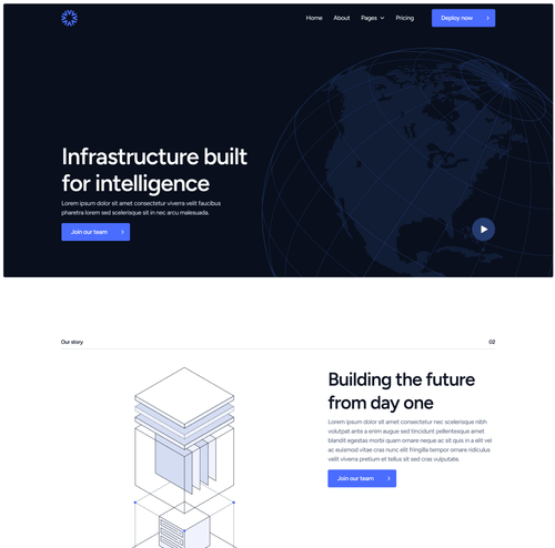 DatacenterAI - About Page - Datacenter Webflow Template