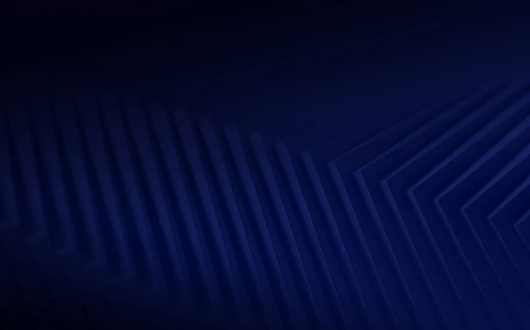 Abstract dark blue geometric pattern with repeating vertical and diagonal layered shapes.