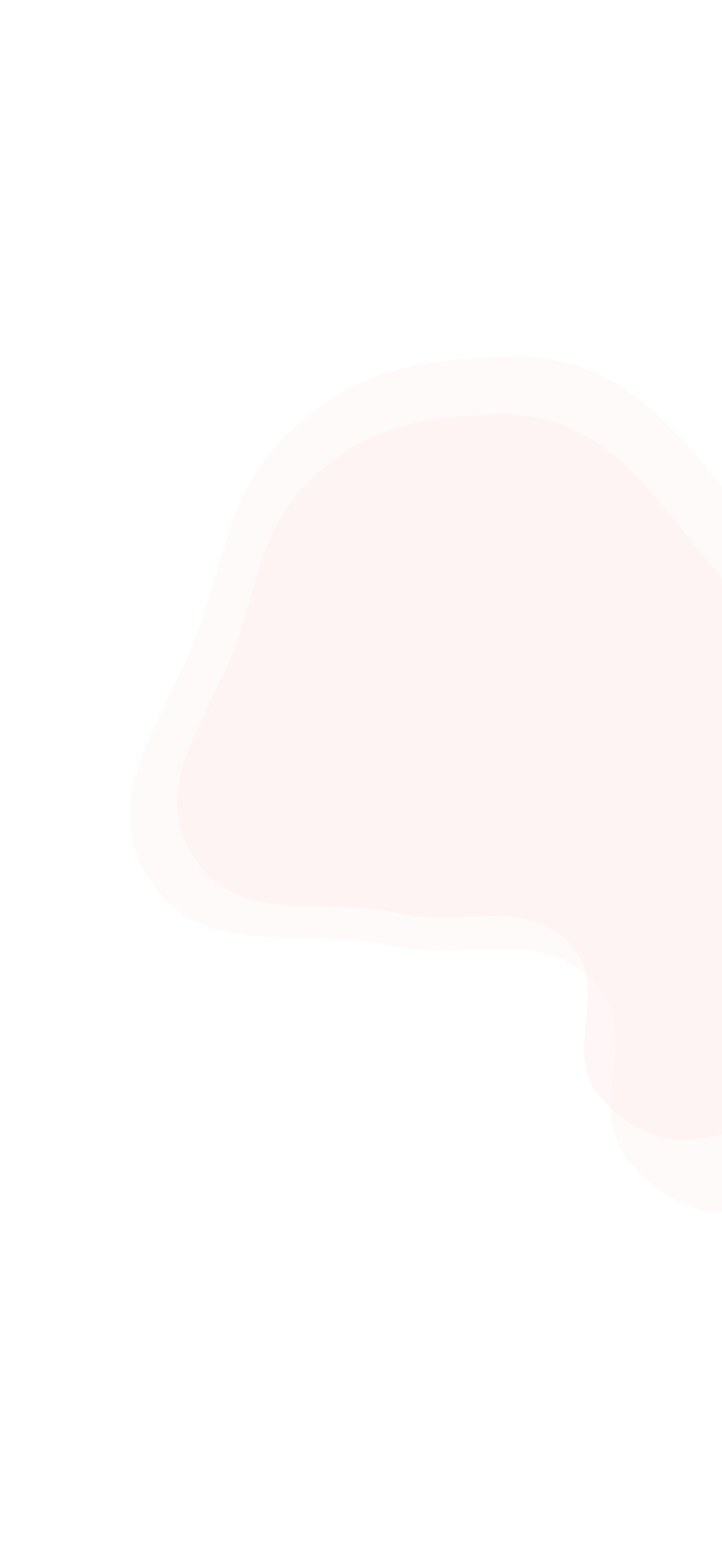 Soft pink gradient background with subtle circular shape