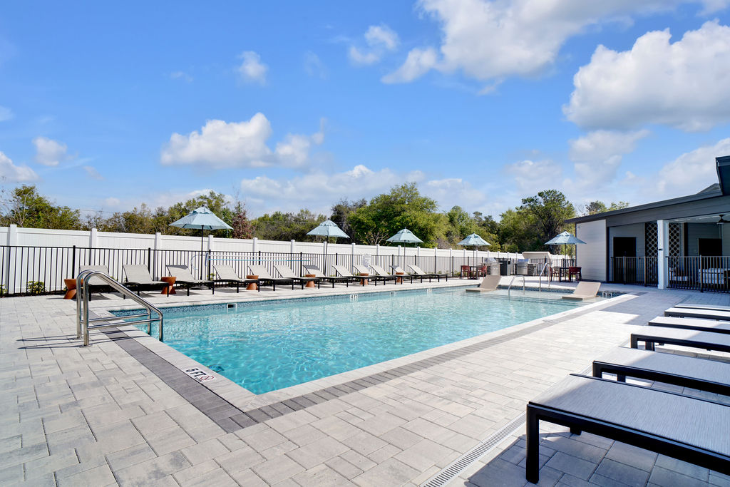 Pool with lounge chairs 