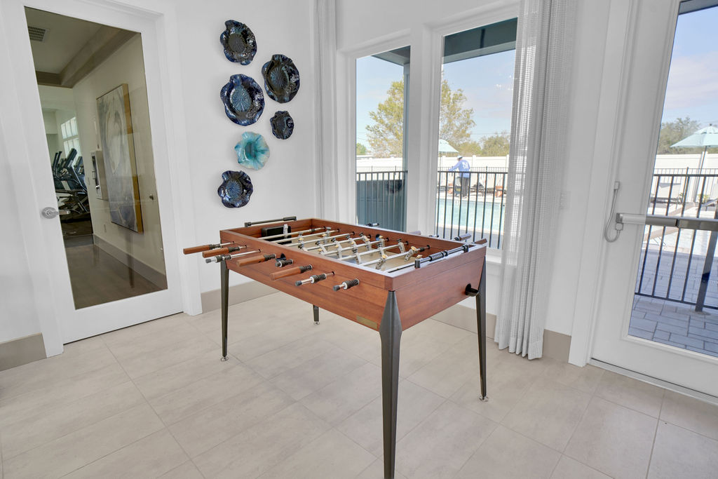 Clubhouse game room area