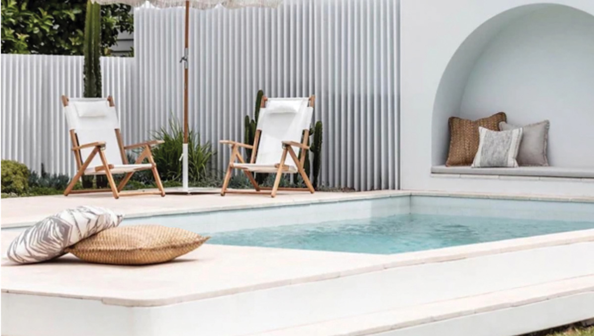 Sapphire fibreglass pool, view 3