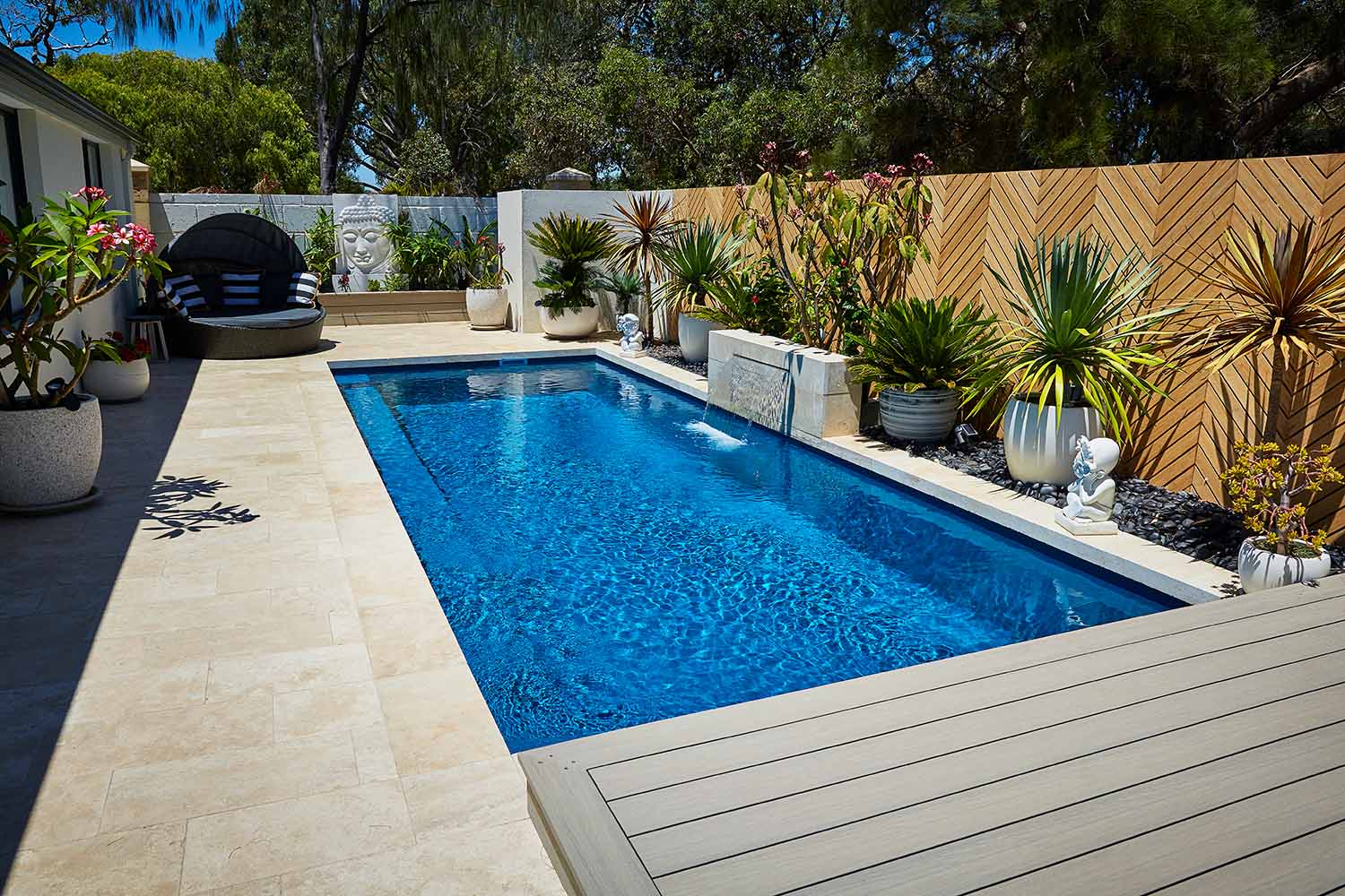 Heron fibreglass pool, view 2