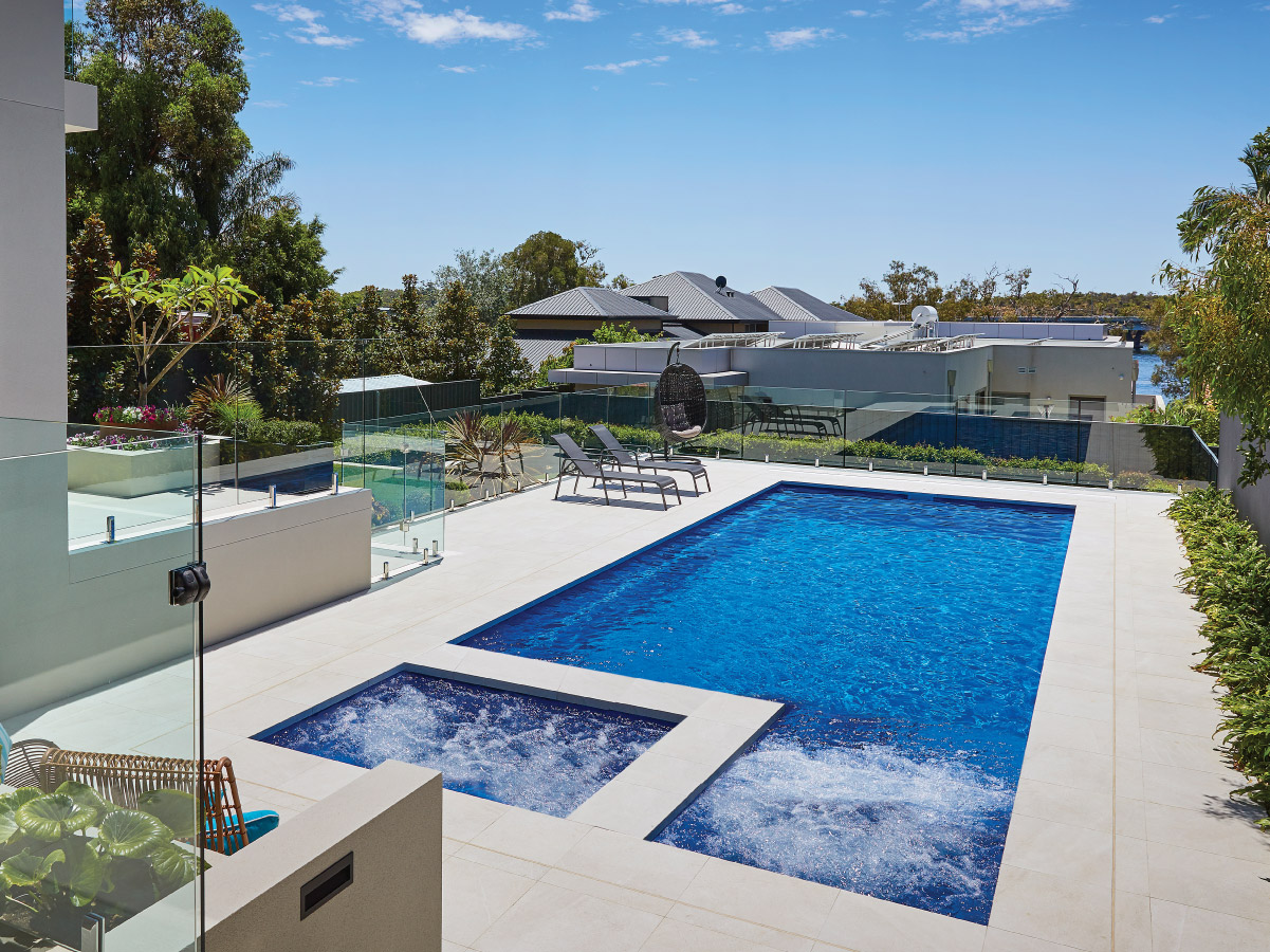 Whitehaven fibreglass pool, view 1