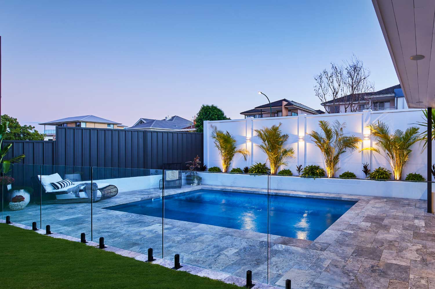 Hamilton Slimline fibreglass pool, view 4