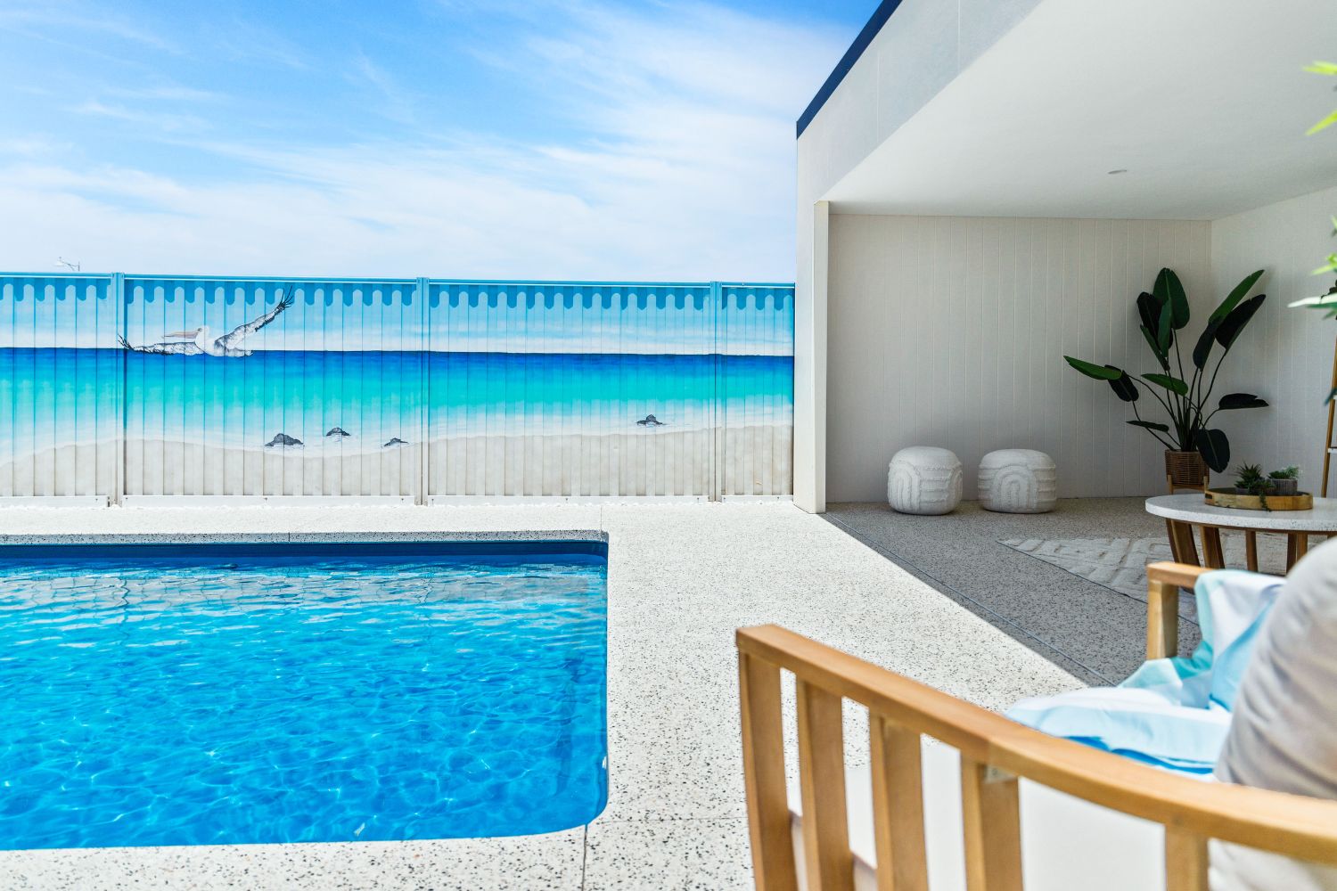 Hampton Grande 7m fibreglass pool, view 4