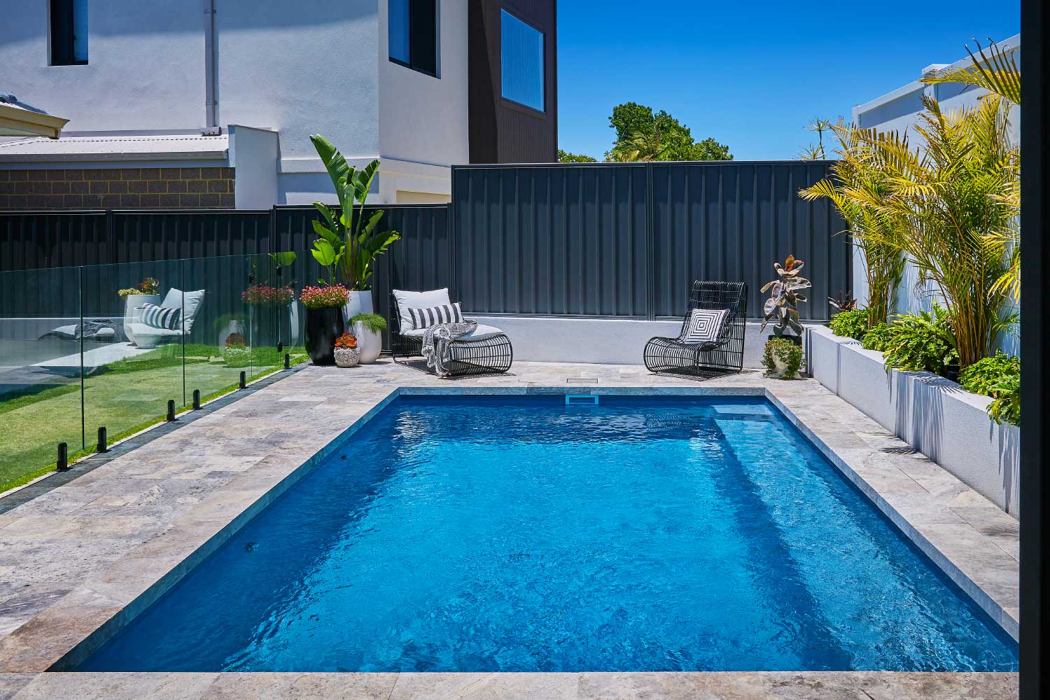 Hamilton fibreglass pool, view 1