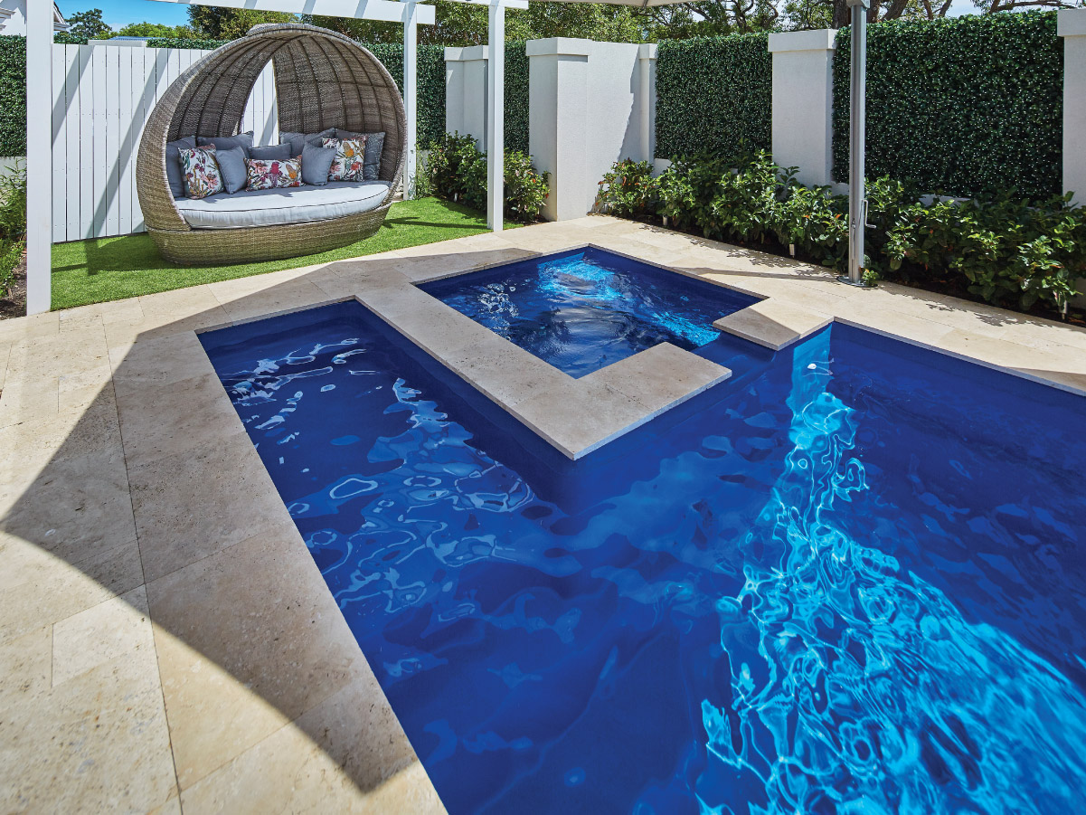 Coral Bay fibreglass pool, view 1