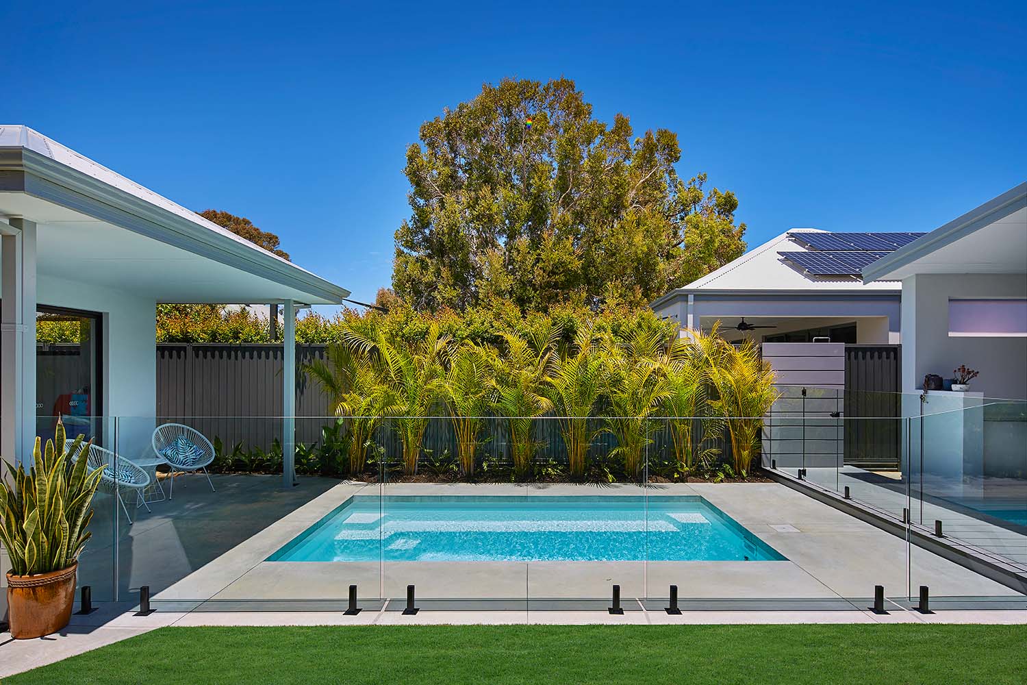 Stradbroke fibreglass pool, view 1