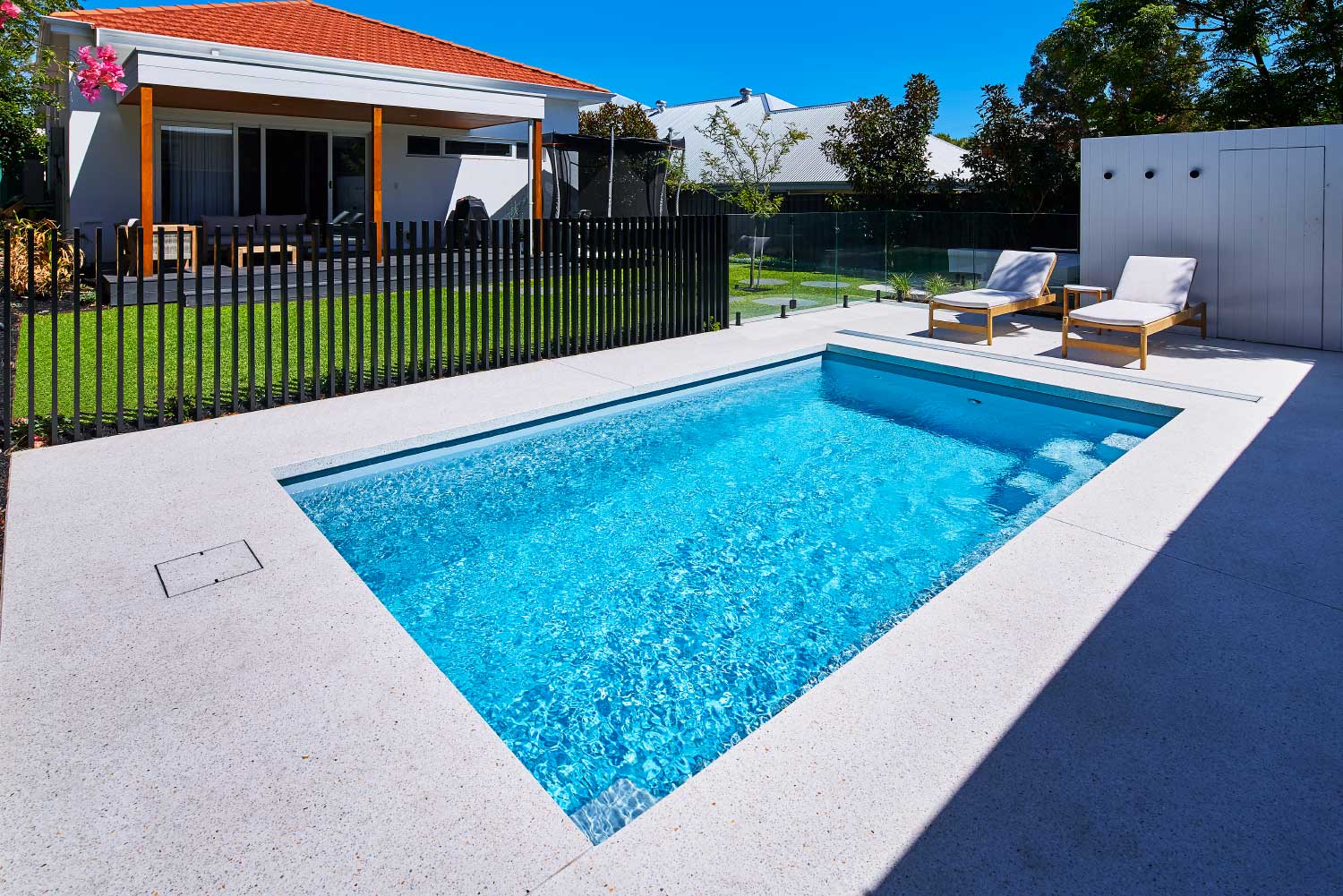 Stradbroke 5m fibreglass pool in Silver Pearl, view 6