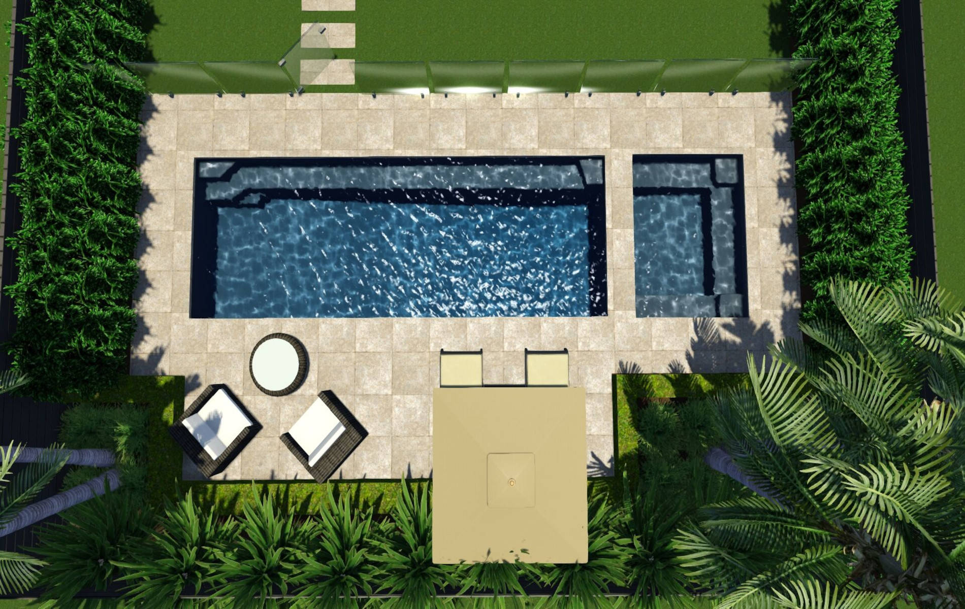 Fibreglass spa 2.5m x 1.9m, view 1