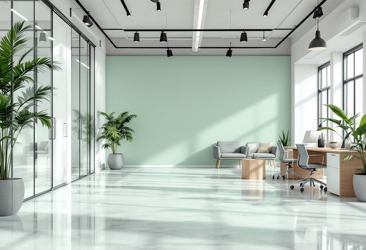 image of a painted wall in an office setting