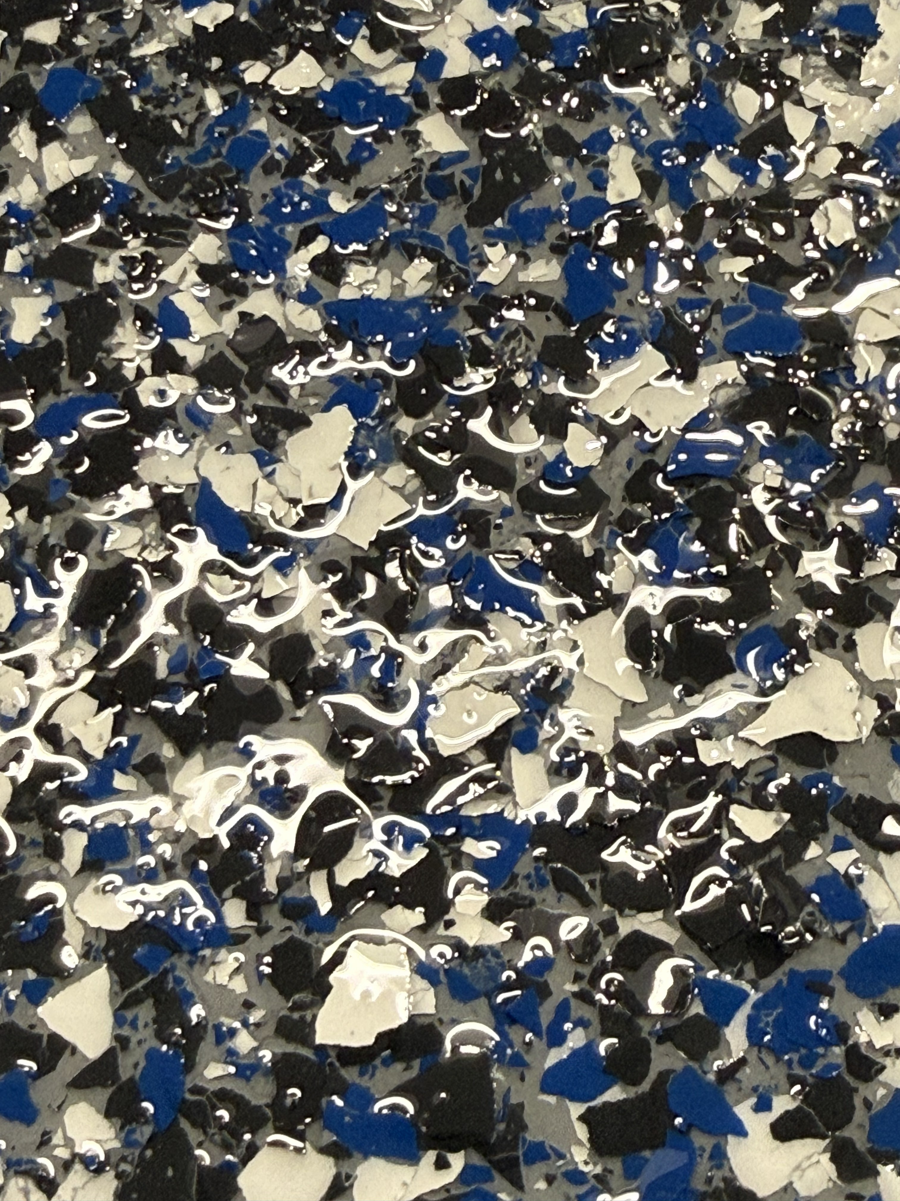[background image] image of blue, white, black, and gray high gloss epoxy