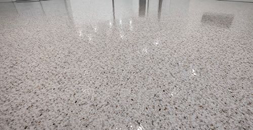 image of gray specked epoxy surface