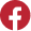 Ícone do Facebook minúsculo em um círculo vermelho.