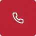Ícone de telefone em linha branca sobre fundo vermelho.