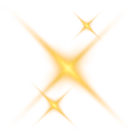 Bright yellow and white glowing starbursts or sparkle effect