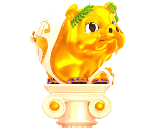 Golden snail with laurel wreath sitting on an ornate classical column