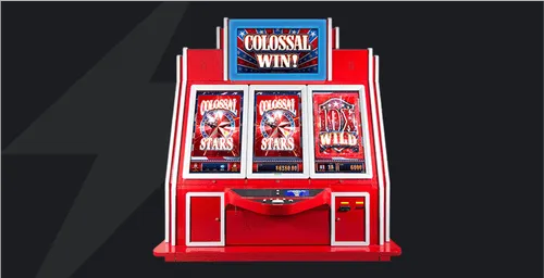 AGS Colossal Stars slot machine with wild wins and red design
