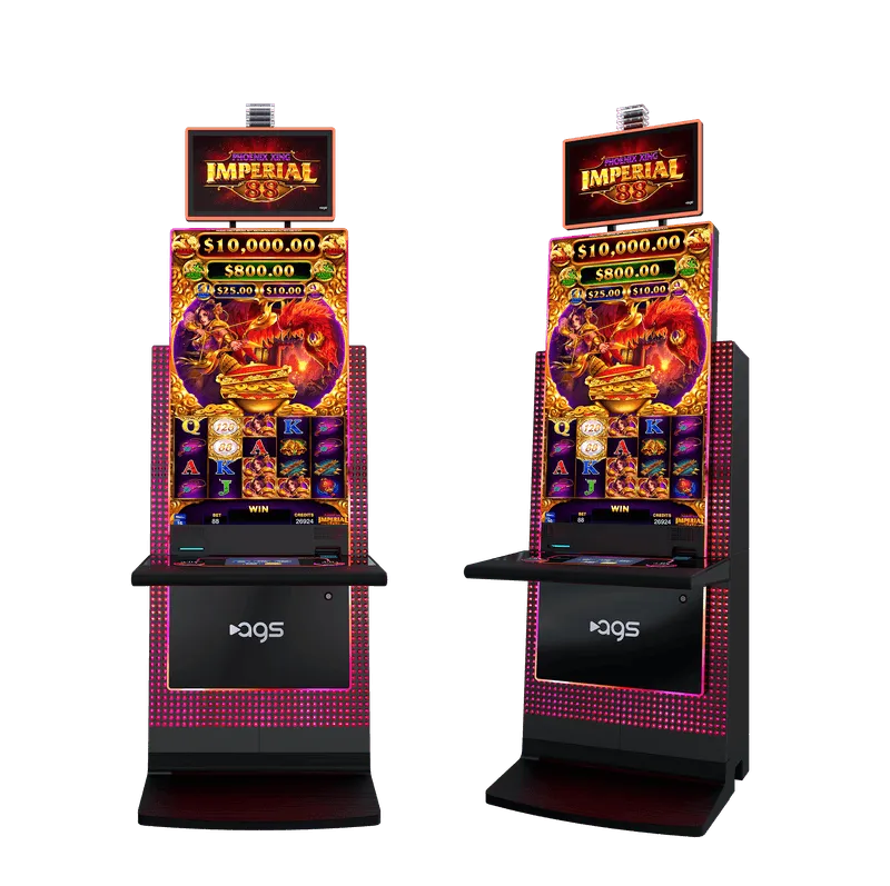 AGS Imperial slot machines with vibrant dragon-themed display and jackpot