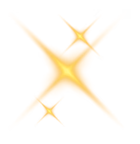 Bright yellow AGS sparkling star with radiant light rays