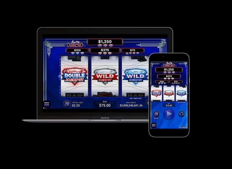 AGS slot machine with Wild and Double Jackpot on laptop and mobile