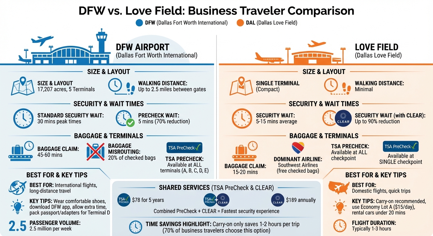 DFW vs Love Field: Business Travel Quick Comparison Guide