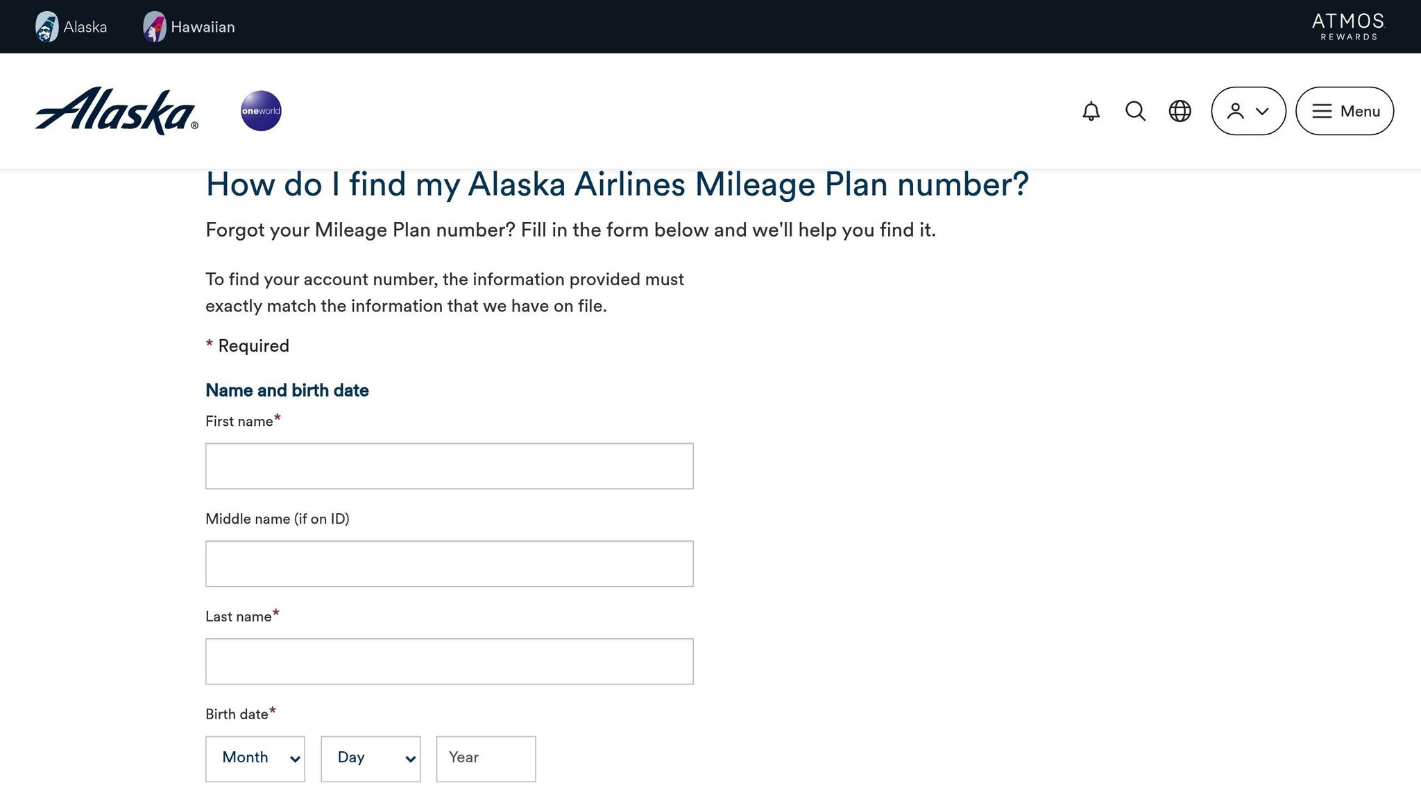 Alaska Mileage Plan