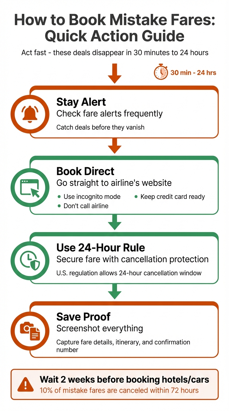 How to Book Mistake Fares: 4-Step Quick Action Guide