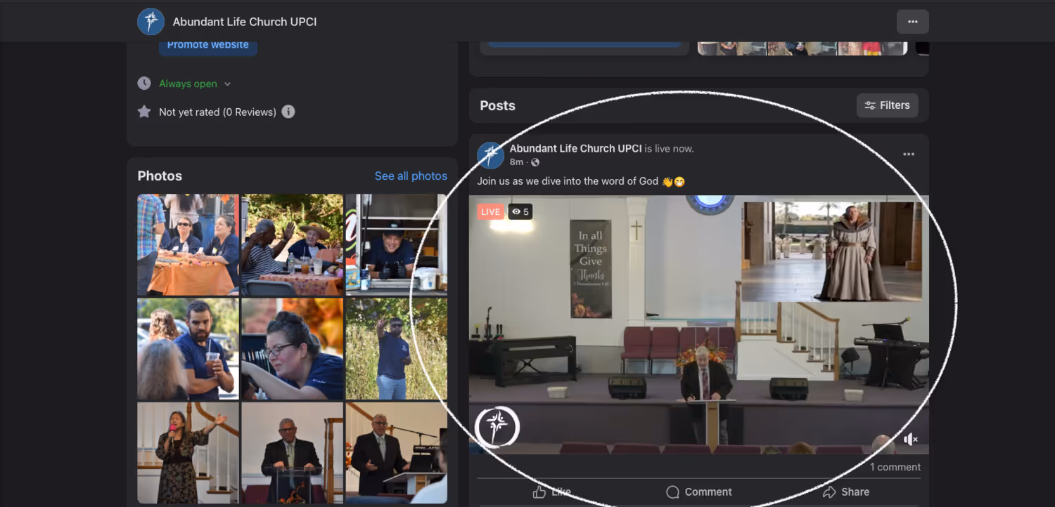 Live Video Post In Facebook