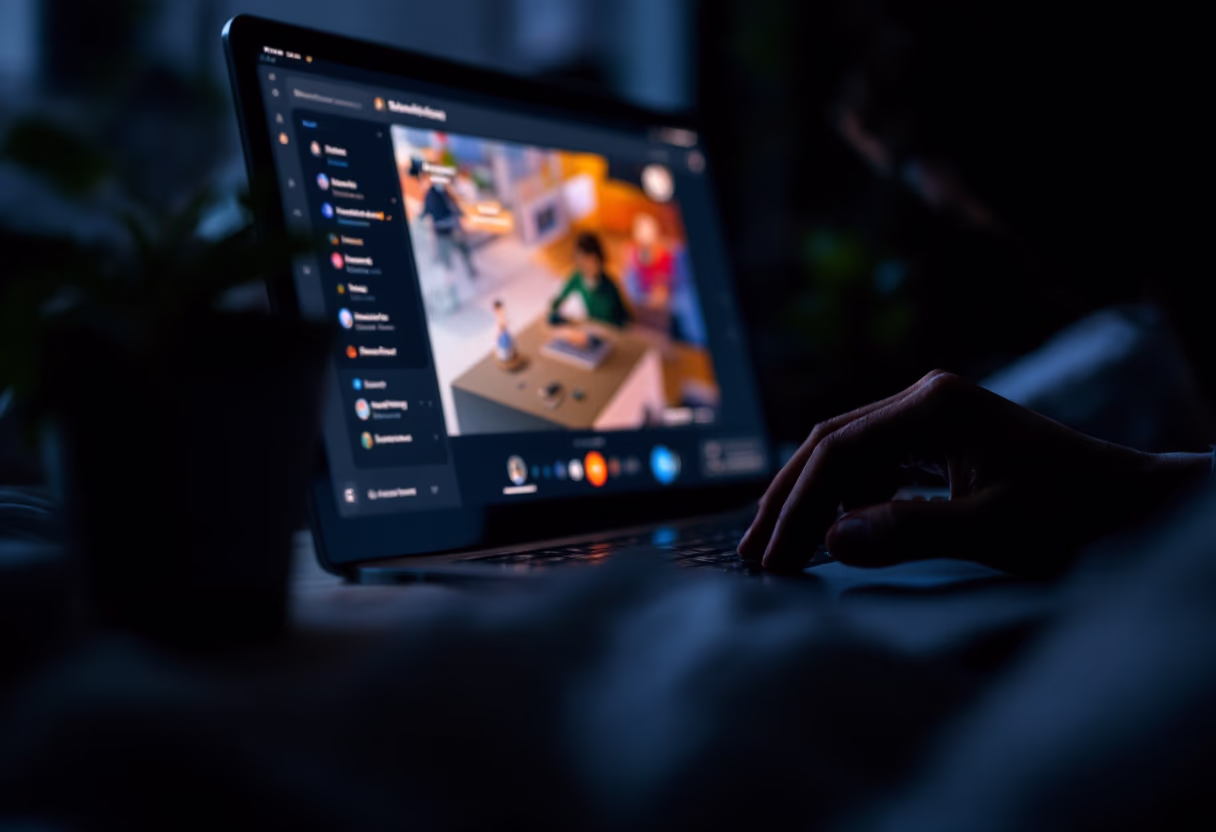 [interface] image of a computer showcasing educational software (for a edtech)