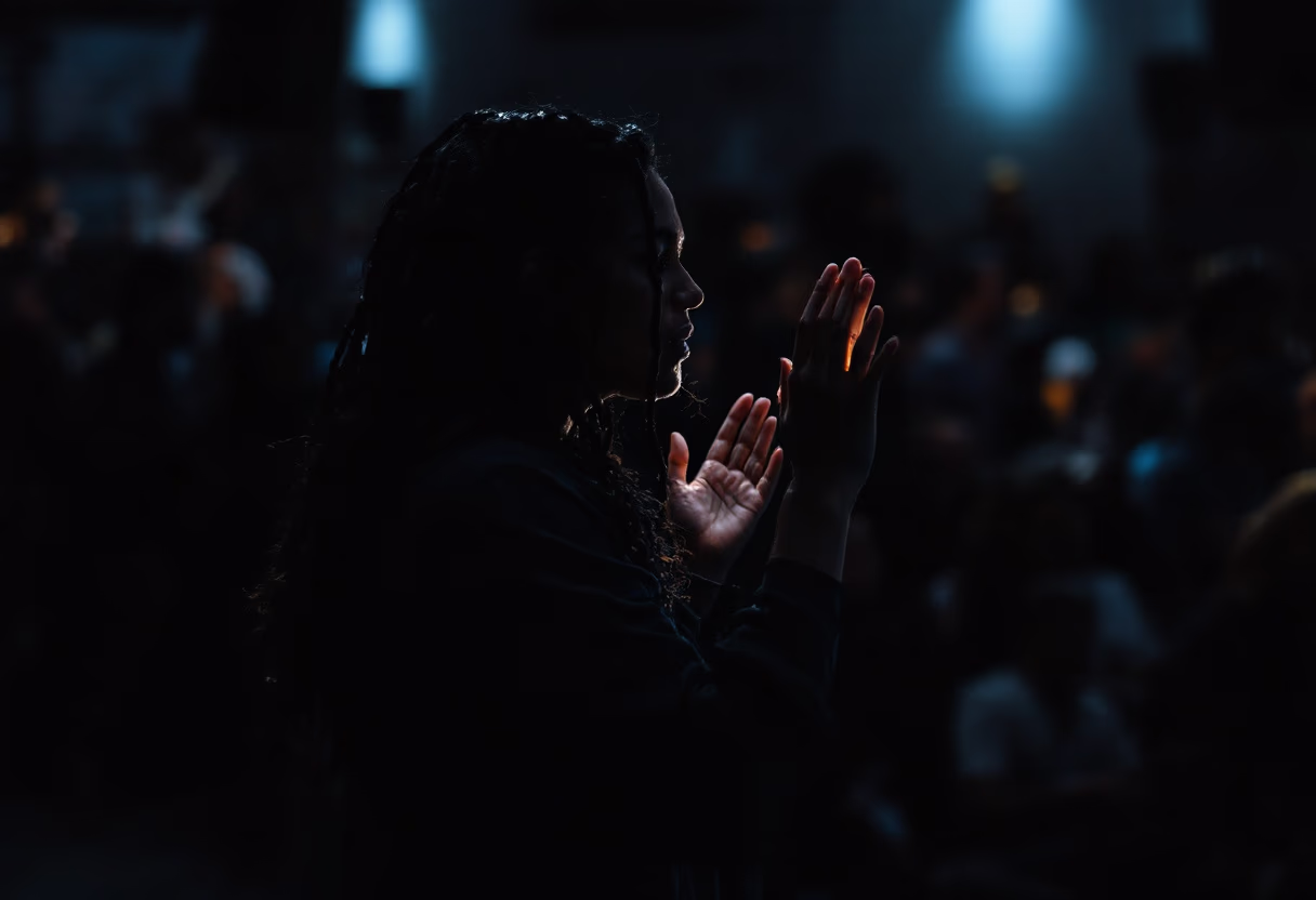 image of worship service in progress