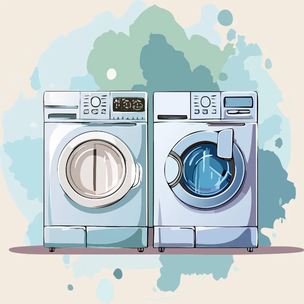 ドラム式洗濯機のイラスト