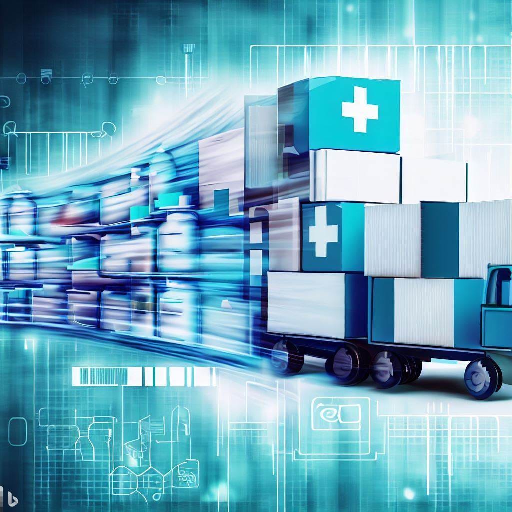 Digitizing the healthcare supply chain. digital tranformation.