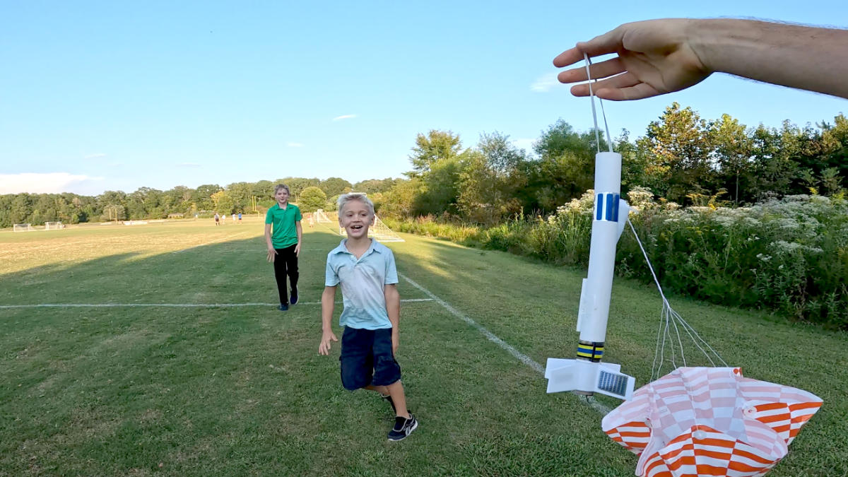 Recovering a rocket.