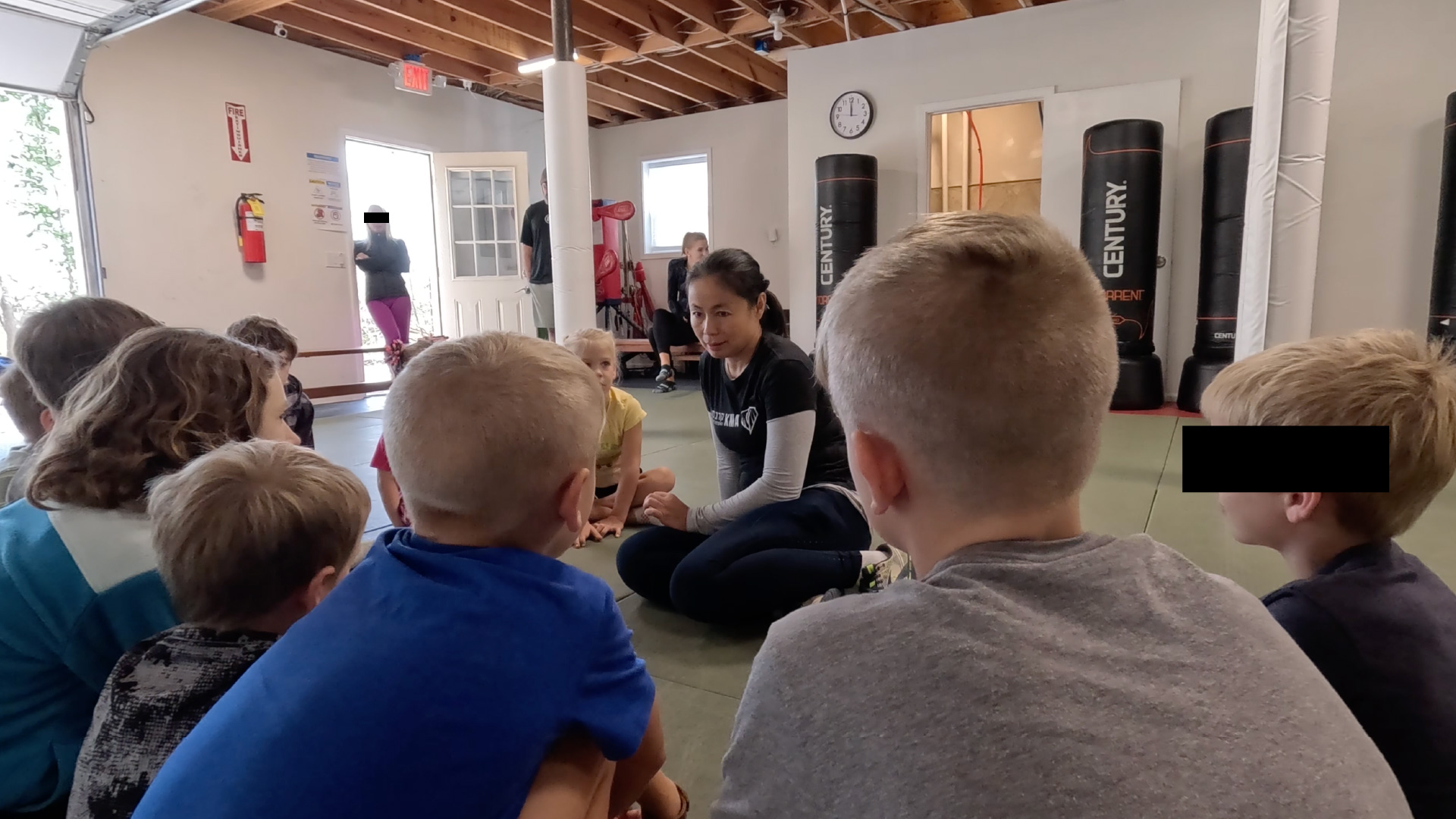 Kids discuss self-defense.