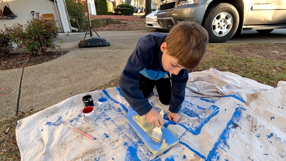 Painting woodworking project